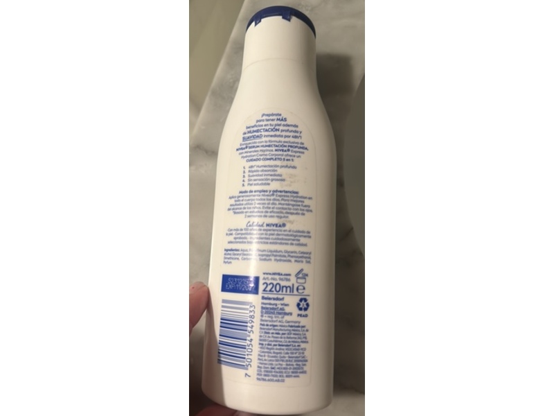 Nivea Express Hydration Body Lotion, 220 mL