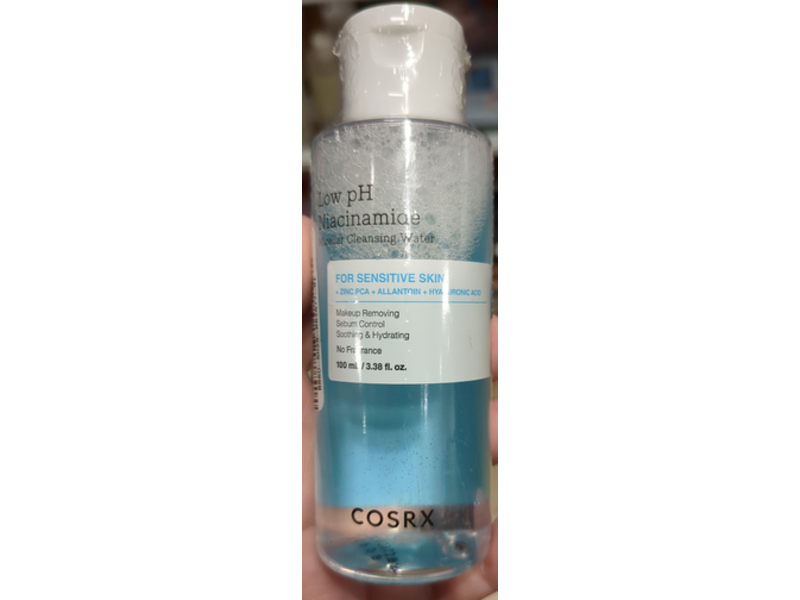 Cosrx Micellar Cleansing Water, Low pH Niacinamide, 3.38 fl oz/100 mL