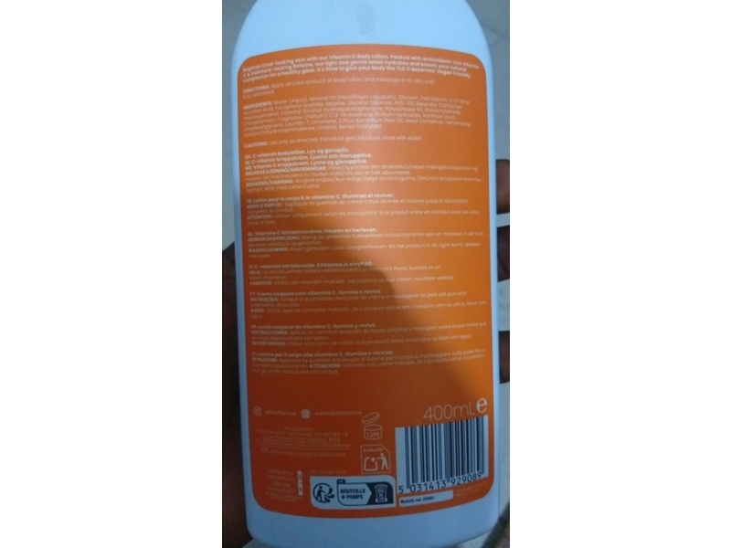 Face Facts Body Lotion, Vitamin C, 13.52 fl oz/400 mL