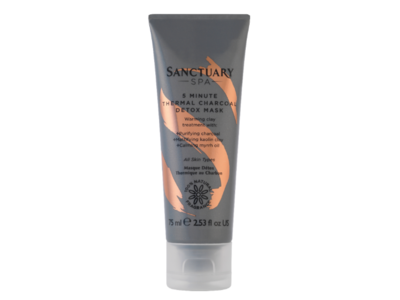 Sanctuary Spa 5 Minute Thermal Charcoal Detox Mask, 2.53 fl oz/75 mL