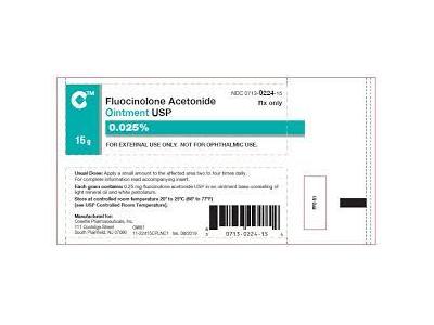 Fluocinolone Acetonide Ointment USP 0.025%, 15g, Cosette Pharmaceuticals, Inc (RX)