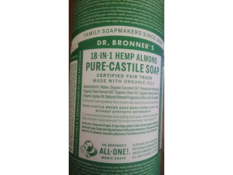 Dr. Bronner's 18-In-1Hemp Almond Pure Castile Soap, 946