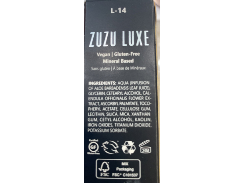Zuzu Luxe Liquid Foundation, L -14, 1 fl oz/30 mL