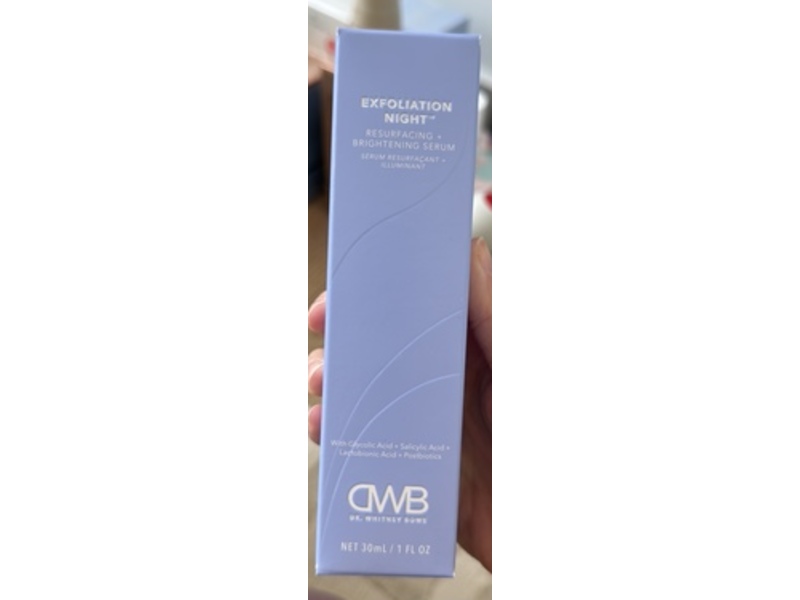 Dr. Whitney Bowe Exfoliation Night Resurfacing + Brightening Serum, 1 fl oz/30 mL