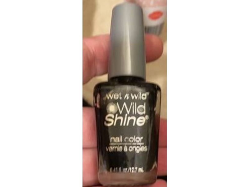 Wet N Wild Shine Nail Color, Black, 0.43 oz/12.7 mL