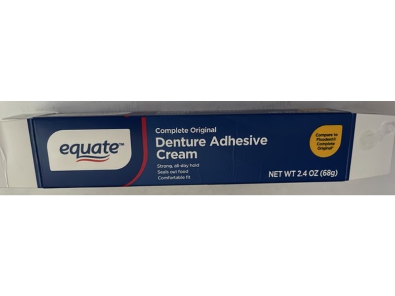 Equate Denture Adhesive Cream, 2.4 oz/68 g
