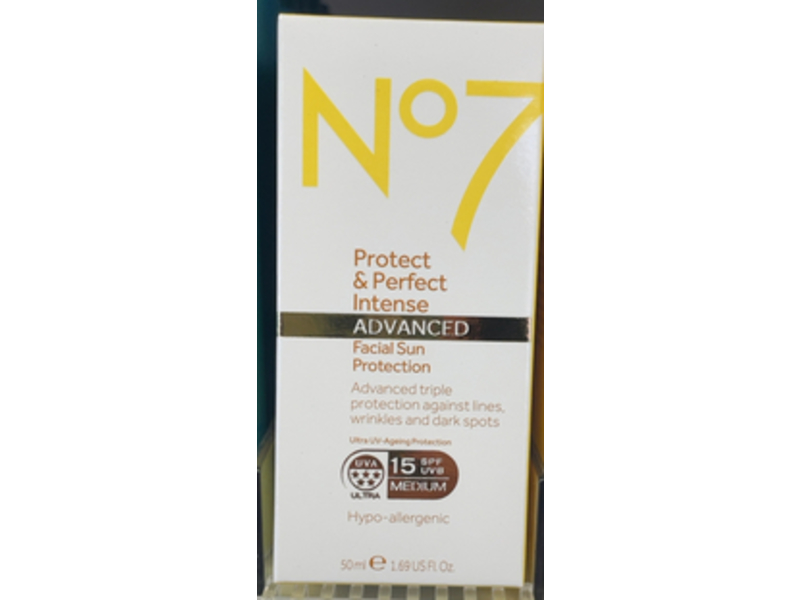 No7 Protect & Perfect Intense Advanced Facial Sun Protection, Medium, SPF15, 1.69 fl oz/50 mL