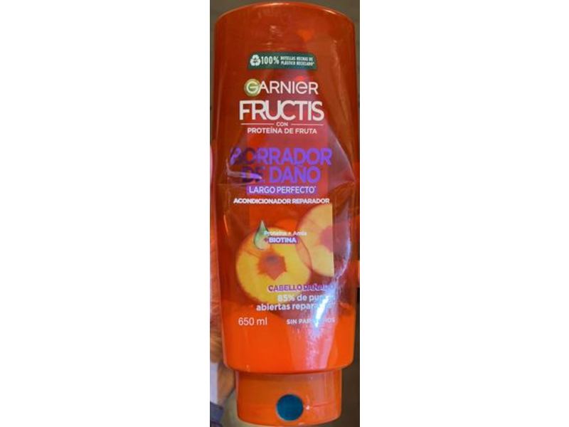 Garnier Fructis Borrador De Dano Shampoo, Proteina + Amla + Biotina, 650 mL