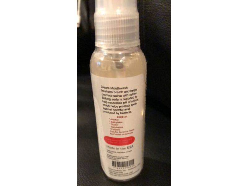 Cleure Cranberry Mouthwash, 2 fl oz/59 mL