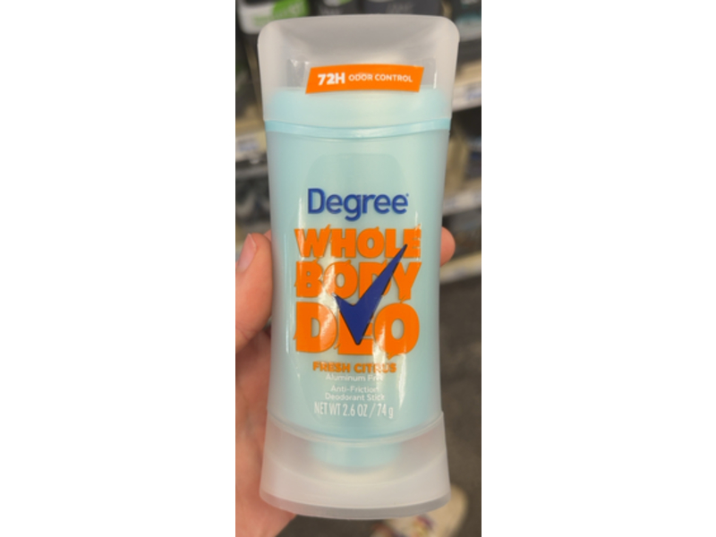 Degree Whole Body Deodorant Stick, Fresh Citrus, 2.6 oz/74 g
