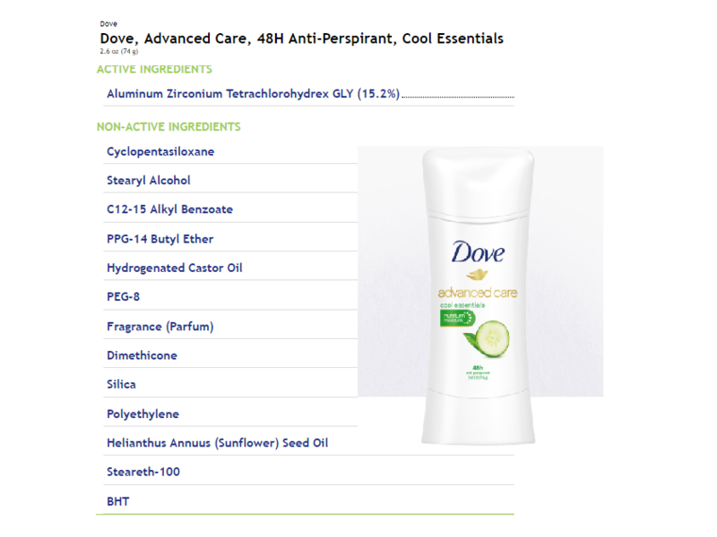 Dove Advanced Care Cool Essentials Anti-Perspirant Deodorant, 2.6 oz (2 Pack)