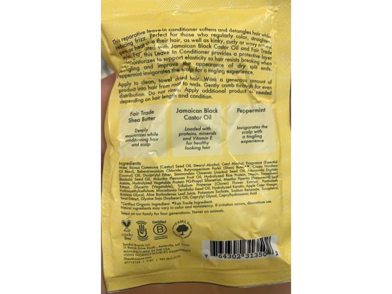 Shea Moisture Strengthen Restore Leave-In Conditioner, Jamaican Black Castor Oil, 2 oz/57 g