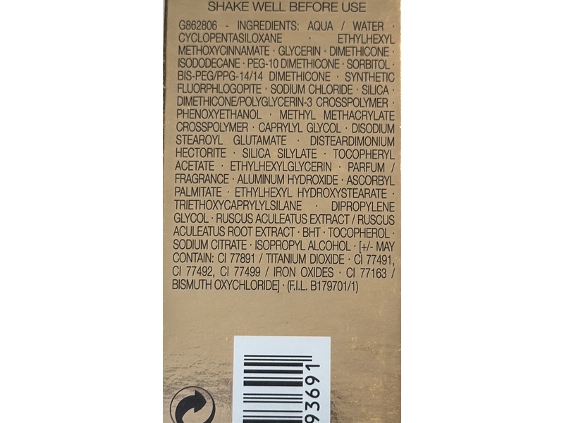 Yves Saint Laurent Awakening Foundation, SPF 22 PA++, B30 Almond, 1 fl oz/30 mL