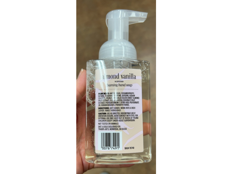 Trader Joe's Foaming Hand Soap, Almond Vanilla, 8 fl oz/237 mL, 2 Count