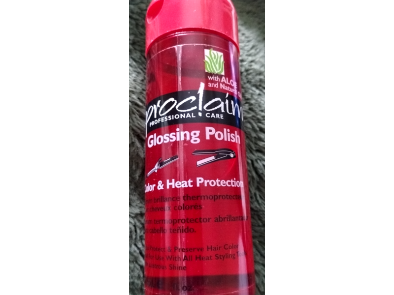 Proclaim Glossing Polish Color & Heat Protection, Aloe & Natural Oils, 6 fl oz/177 mL