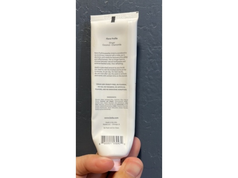 Boka Nano-Hydroxyapatite Toothpaste, Coco Ginger, 1.3 oz/38 g