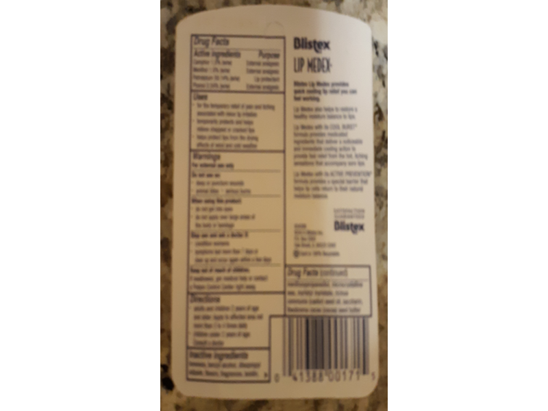 Blixtex Medex Lip Protectant, 0.25 oz/7 g