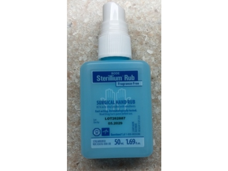 Bode Sterillium Surgical Hand Rub, Fragrance Free, 1.69 fl oz/50 mL