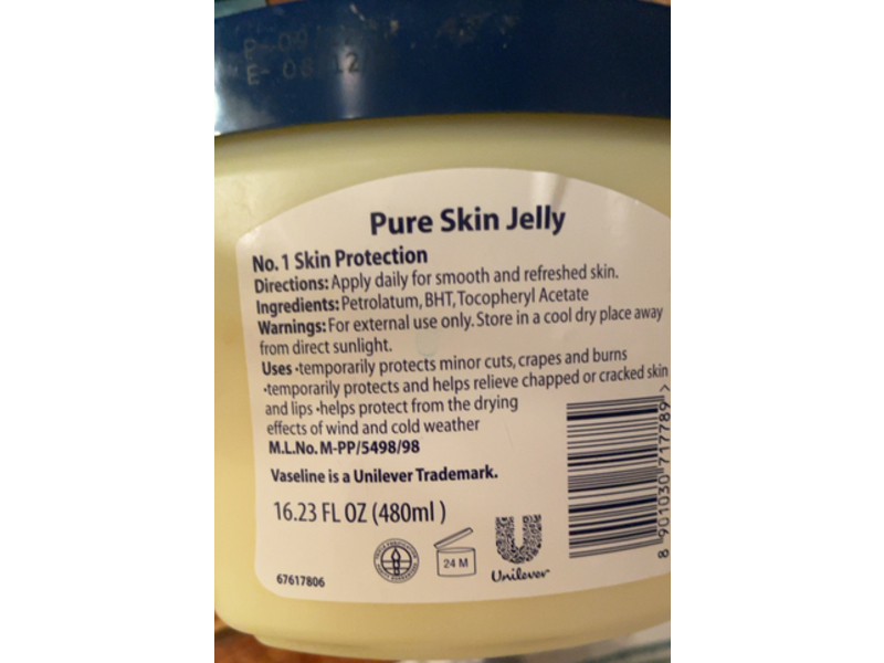 Vaseline Pure Petroleum Jelly, Original, 16.23 fl oz/480 mL