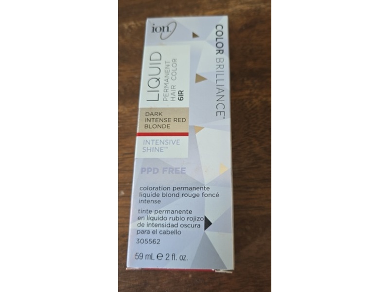 Ion Liquid Permanent Hair Color, 6IR Dark Intense Red Blonde, 2 fl oz/59 mL