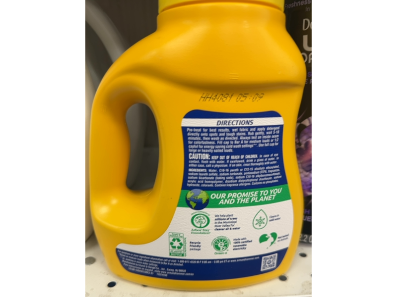 Arm & Hammer Liquid Laundry Detergent, Clean Burst, 33 Loads, 33 fl oz