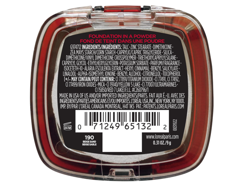 L'Oreal Paris Infallible Foundation In A Powder, Beige Sand, 0.31 oz/9 g