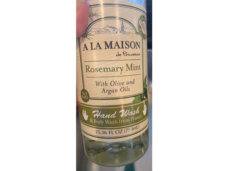 A La Maison De Provence Hand & Body Wash, Rosemary Mint, 25.36 fl oz/750 mL