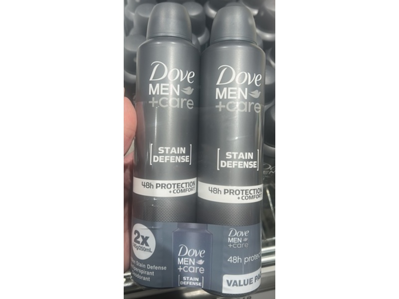 Dove Men + Care Stain Defense Antiperspirant Deodorant, 145 g/250 mL, Pack Of 2