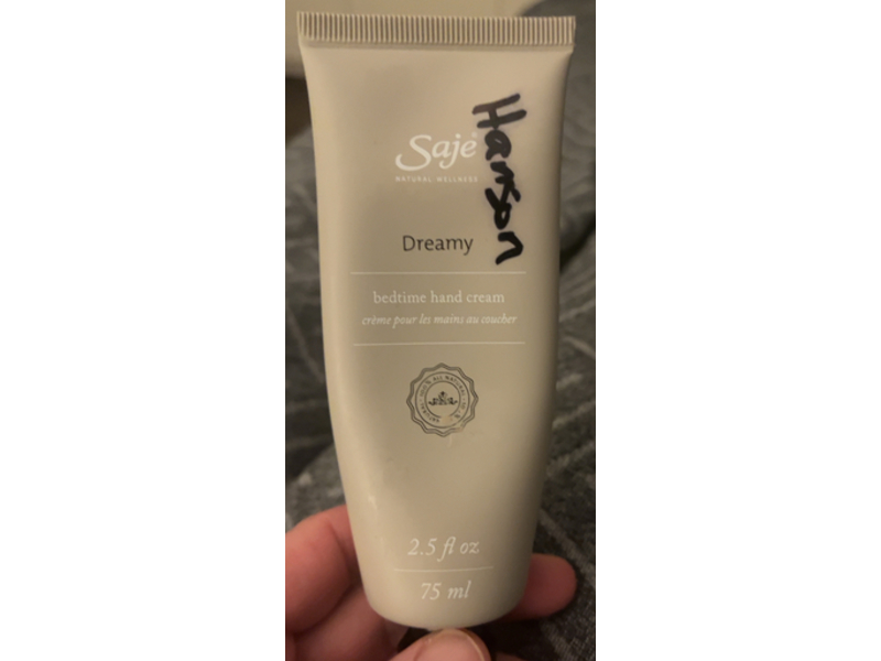 Saje Natural Wellness Bedtime Hand Cream, Dreamy, 2.5 fl oz/75 mL