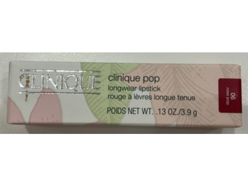 Clinique Pop Longwear Lipstick, 06 Rose Pop, 0.13 oz/3.9 g