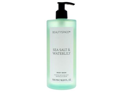 BeautySpaceNK Body Wash, Sea Salt & Waterlily, 16.91 fl oz/500 mL