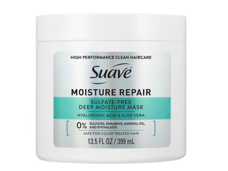 Suave Deep Moisture Mask, Hyaluronic Acid & Aloe Vera, 13.5 fl oz/399 mL, Pack Of 4
