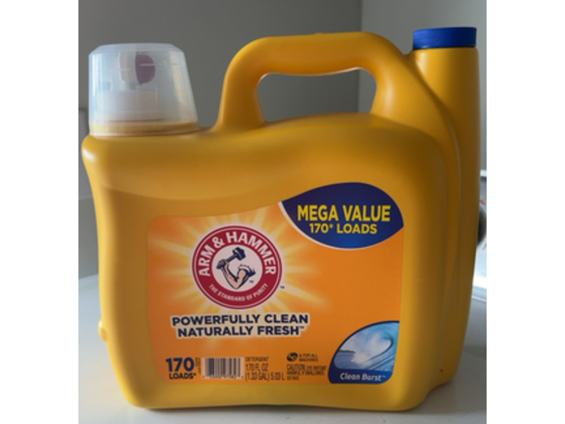 Arm & Hammer Liquid Laundry Detergent, Clean Burst, 170 Loads, 170 fl oz/5.03 L