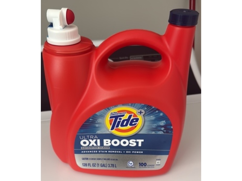 Tide+ Ultra OXI Boost Laundry Detergent, 100 Loads, 128 fl oz/3.78 L