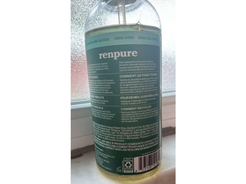 Renpure Purifying Body Wash, Tea Tree & Mint, 24 fl oz/710 mL
