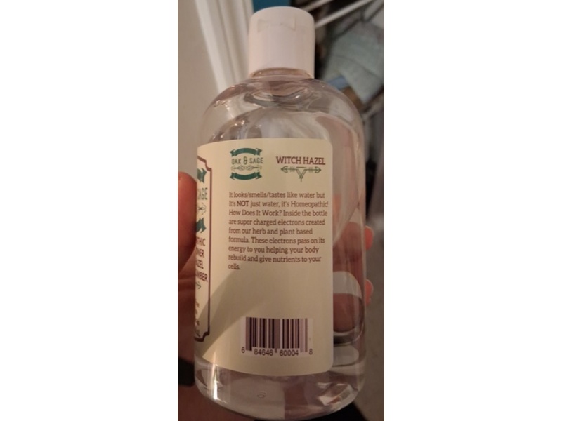 Oak & Sage Homeopathic Facial Toner, Witch Hazel & Cucumber, 12 fl oz/350 mL