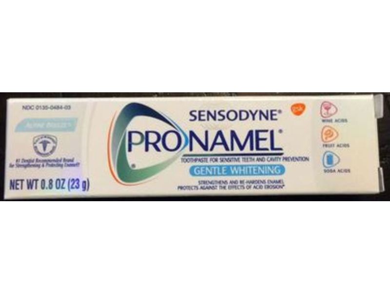 Sensodyne Pronamel Gentle Whitening Toothpaste, Alpine Breeze, 0.8 oz/23 g, Pack Of 3