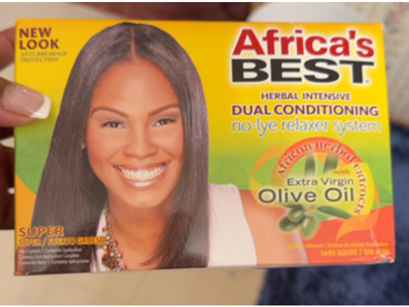 Africa's Best Herbal Intensive Dual Conditioning No-Lye Hair Relaxer System , Extra Virgin Olive Oil
