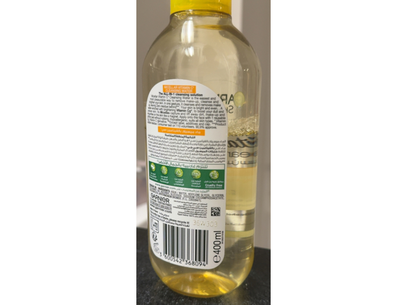 Garnier Skin Active Micellar Cleansing Water, Vitamin C, 400 mL