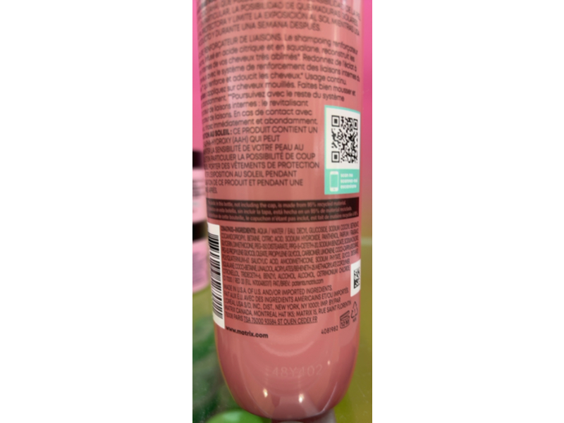 Matrix Insta Cure Build-A-Bond Mighty Bonds Shampoo, Citric Acid + Squalene, 10.1 fl oz/300 mL