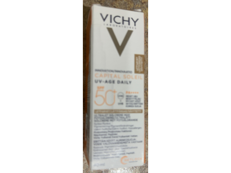 Vichy Capital Soleil UV-Age Daily Anti-Photo Ageing Water Fluid Tinted, SPF 50, 40 mL