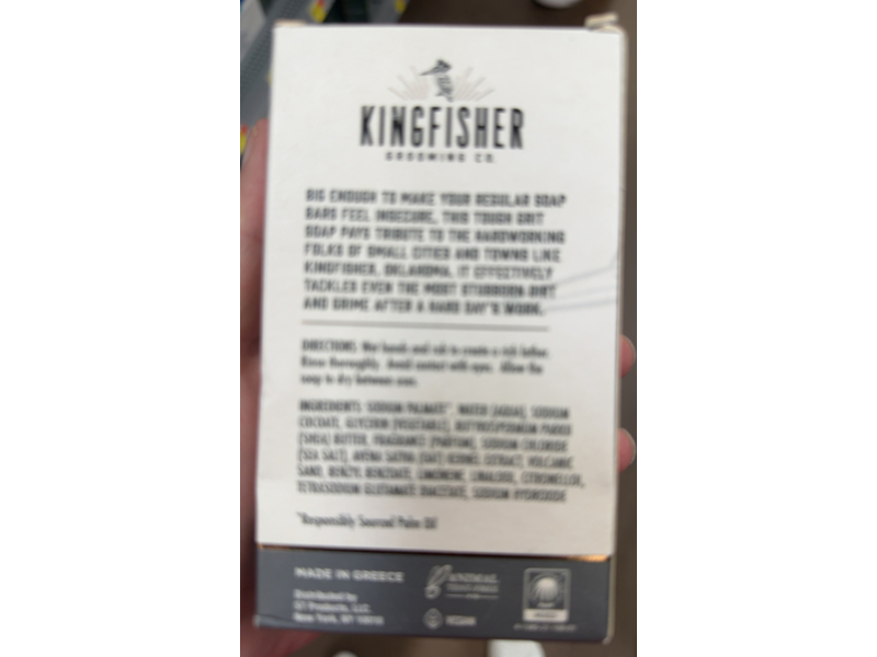 Kingfisher Exfoliating Bar Soap, Ground Oats + Volcanic Sand, 10 oz/283 g