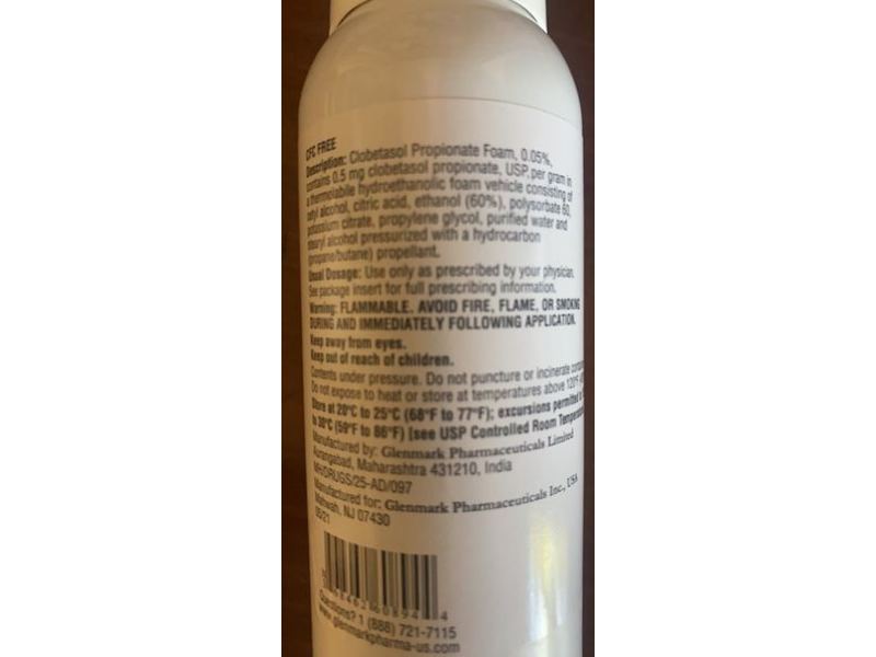 Clobetasol Propionate Foam 0.05%,100 g Glenmark (RX)