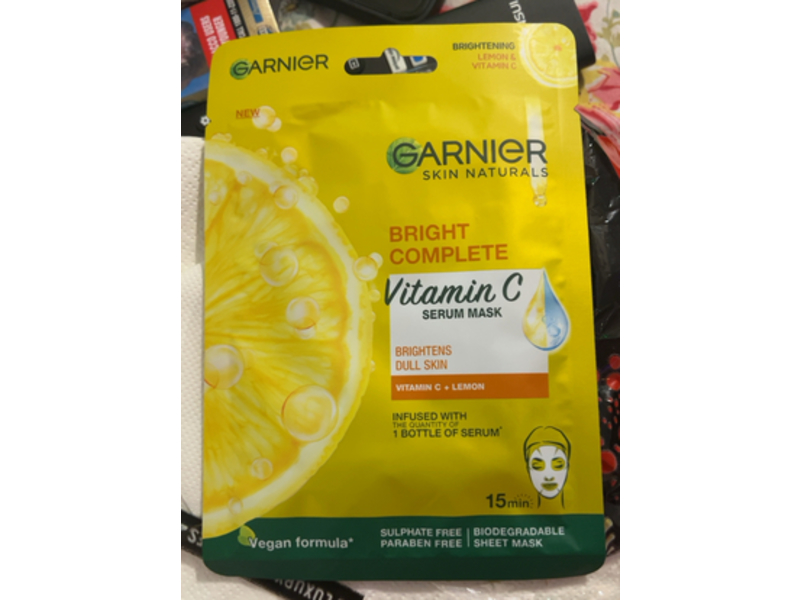 Garnier Skin Naturals Serum Mask, Vitamin C, 28 g