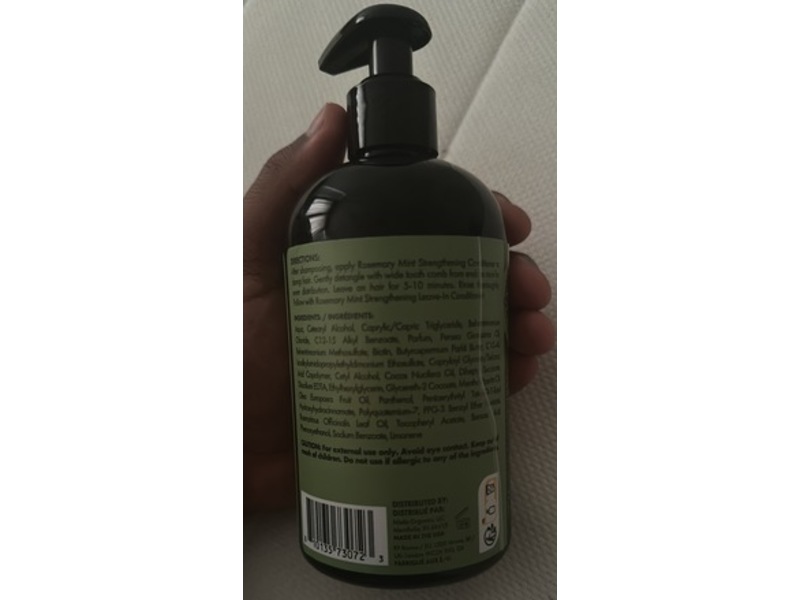 Mielle Strengthening Leave-In Conditioner, Rosemary Mint, 12 oz/355 mL