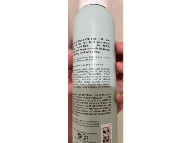 Hairitage By Mindy McKnight Heat Protectant Mist, 5 oz/142 g