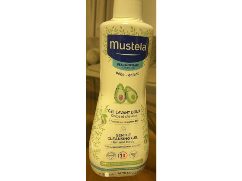 Mustela Gentle Cleansing Gel Hair And Body, 16.90 fl oz/500 mL