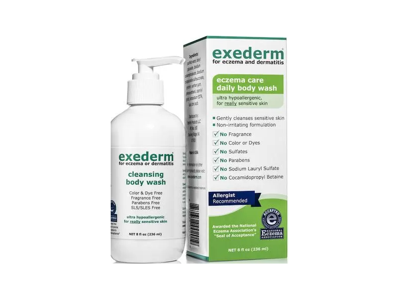 Exederm Daily Body Wash, 8 fl oz/236 mL