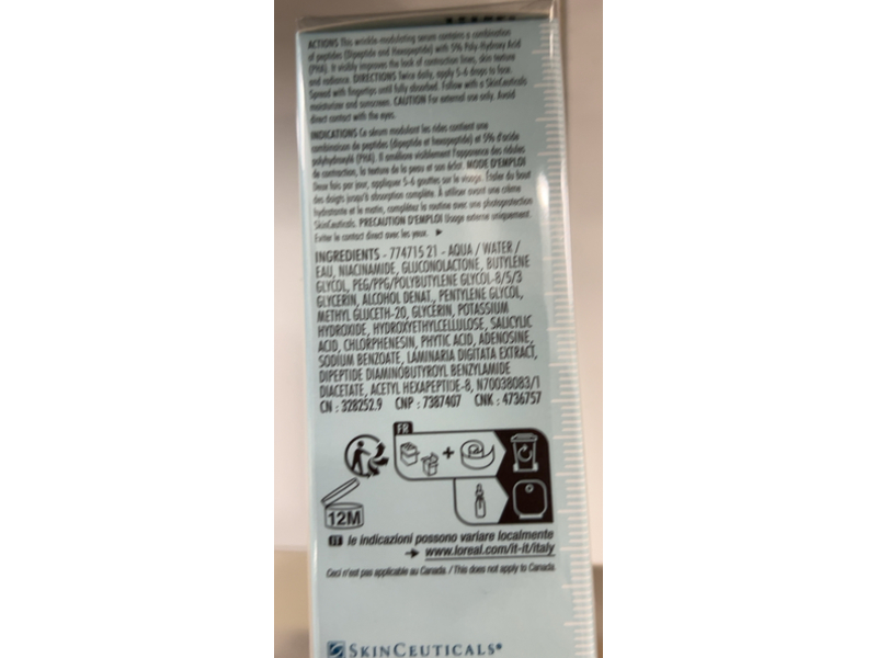 SkinCeuticals P-Tiox Wrinkle-Modulating Serum, Peptide, 1 fl oz/30 mL