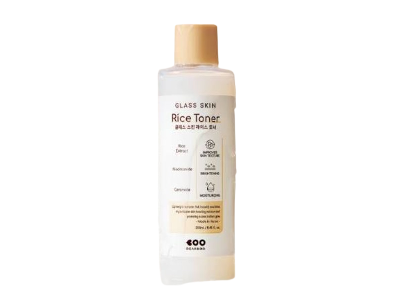 Dearboo Glass Skin Rice Toner, Rice Extract, Niacinamide, Ceramide, 8.45 fl oz/250 mL